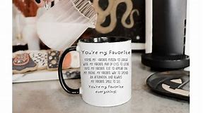 YouNique Designs Boyfriend Coffee Mug - 11 Oz, I Love You Gifts for Him Her, Just Because Gifts for Him, Sentimental Gifts for Boyfriend Girlfriend, Gifts for Men Who Have Everything (Black Handle)