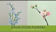 How to Make Forget Me Not & Cherry Blossom | Sugar Filler Flowers Part 9