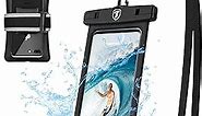 Floating Waterproof Phone Pouch with Lanyard and Armband Dry Bag Holder Underwater Case for Motorola Moto G Power G Stylus G Play E E6 One 5G G7 Power G7 Play G6 Z4 Z3, Black