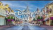 Disney Resort TV - Disney World Main Street Ambience - Beautiful Clouds - WDW Today Channel