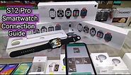 S12 Pro Smart Watch Unboxing And Connection Guide in Hindi | Add Custom Wallpaper 🖼️