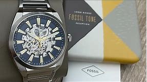 Fossil Everett Automatic Stainless Steel Men’s Watch ME3220 (Unboxing) @UnboxWatches