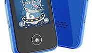 dancingcow Kids Smart Phone for Boys Ages 3-7, Kids Cell Phone Toy with Learning Games for 3 4 5 6 7 Years Old Boys Birthday Gift, Toddler Play Phone with Dual Camera for Girls (Blue)