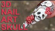 Halloween 🎃 3D Acrylic Skull Designs 💀 Naio Nails 💅 Tutorial