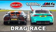 Bugatti Chiron Super Sport v 1,000hp BMW M4 and M5: DRAG RACE