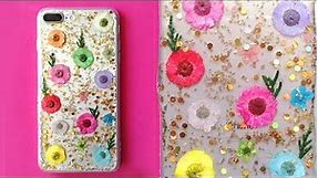 DIY Phone Case with Pressed Dried Flowers