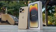 Unboxing the Gold iPhone 14 Pro