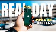 GREEN IPHONE 13 MINI // A PRODUCTIVE DAY IN THE LIFE [BATTERY TEST 2022]