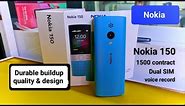 Nokia 150 colour #blue, durable buildup quality,1500 contract, Dual SIM,call record @Nokia#mobile