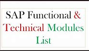 SAP Functional & Technical Modules List by CHANU SK