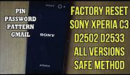 Hard reset sony xperia c3 d2502 d2533 safe format