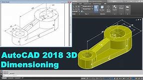 AutoCAD 2018 3D Dimensioning Tutorial