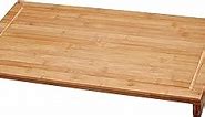 Lipper International Bamboo Wood Over-The-Sink/Stove Kitchen Cutting and Serving Board, Large, 20-1/2" x 11-1/2" x 2"