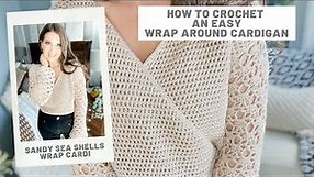 Easy Crossover Wrap Cardigan Crochet Pattern