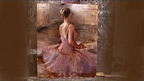 Oil painting techniques by Trent Gudmundsen - ballerina, Part 1 of 2 (real-time)