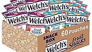 Welch's Fruit Snacks, Mixed Fruit & Berries 'N Cherries Bulk Variety Pack, Perfect Stocking Stuffer for Kids, Gluten Free, 0.8 oz Individual Single Serve Bags (Pack of 60)