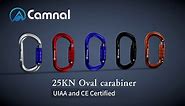 CAMNAL Heavy Duty Carabiner, 25kn(About 5620 lbs) Oval Carabiner Clip O-Shape Rock Climbing Carabiner Lightweight Caribeener for Climbing, Mountaineer, Aerial Work