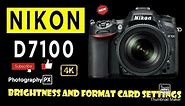Change Screen Brightness and Format Memory card DSLR| Nikon D5300, D7100,Nikon D7200 Nikon D7500