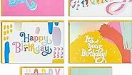 Hallmark Birthday Cards Assortment, 36 Cards with Envelopes (Pastels)