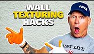 Drywall & Sheetrock Texturing Hacks. How To Spray Texture A Wall.