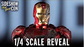 Hot Toys Iron Man 2 Mark VI 1/4 Scale Figure Reveal | Sideshow New York Con 2022