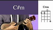 C#m - UKULELE chords - How to play C sharp minor chord on uke