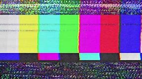 No signal old vintage TV Static color noise