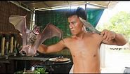 Super Food Spicy Bats Fried by Pu Pherut 👍😋