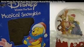 Disney Winnie The Pooh Music Merry Christmas Musical Wind Up Snow Globe Toy