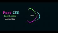 Page Loader in HTML: How to make Animated Page Loader using HTML CSS | CSS Spinner Animation
