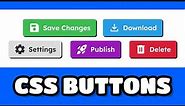 How to Create Modern Icon Buttons with HTML & CSS For Your Website