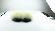 Real Fox Fur Slides Sandals for Women