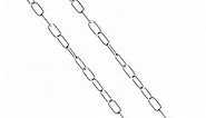 Chain Link Chain 5/64" × 9.8', Anti-Rust Stainless Steel Chain, 2-Pack Small Coil Chains Metal Chain for Hanging Plants Outside Pet Dog Chain Decorative Bird Feeder and Properties - 80Lb Load