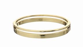 Michael Kors Jewelry Hinged Gold Bangle Bracelet