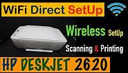 HP Deskjet 2620 WiFi Direct SetUp, Wireless Scanning & Printing Review !!