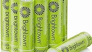 Brightown 12-Pack Rechargeable AA Batteries - 1000mAh 1.2V NiMH High Capacity Batteries - Ideal for Solar Lights & Home Devices, Recharge up to 1000x Times, Pre-Charged