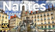 Nantes, France Walking Tour (4k Ultra HD 60 fps) - With Captions