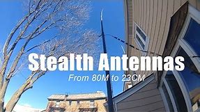 Ham radio home-brew DIY stealth antennas, Full ham band coverage from 80m to 23cm
