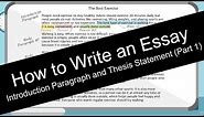How to Write an Essay: Introduction Paragraph (with Worksheet)