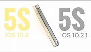 iPhone 5S iOS 10.2 vs iPhone 5S iOS 10.2.1