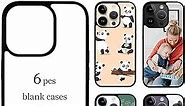 6 Pieces iPhone 14 Pro Max Sublimation Blank Case，Printable iPhone 14 Pro Max Sublimation Case for DIY Customize Heat Press Rubber Protective Case,Handicraftsman, Self-Employed and Businessman