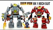 LEGO Iron Man MK1 vs Hulkbuster KnockOff Mech Suit Set w/ Iron Patriot Speed Build