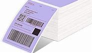 Phomemo 4x6 Thermal Labels for Shipping Label Printer - 500PCS Purple Mailing Labels - 4x6 Direct Thermal Labels Fanfold Compatible with Rollo,MUNBYN,iDPRT,JADENS,POLONO - Water/Oilproof - NO BPA/BPS