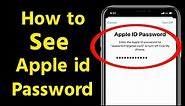 How to See Your Apple id Password on iPhone | See Apple id Logout Password