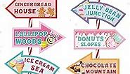Huray Rayho 20 PCS Candyland Party Decorations - Candy Land Party Signs - Welcome Candyland Birthday Party Photo Prop - Sweet Candy Theme Party Supplies