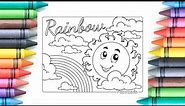 Rainbow coloring pages ||Nature coloring pages ||cute Rainbow coloring pages