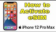 How to activate eSIM on iPhone 12 Pro Max