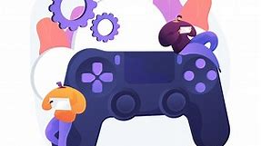 Free Vector | Console gamepad. Hitech technology. Live gaming service, video gaming controller, joystick with buttons. Joypad for gamers. Peripheral input device. Vector isolated concept metaphor illustration.