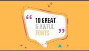 10 Fonts You MUST USE As A Designer