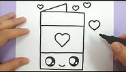 How To Draw A Happy Love Heart Card EASY